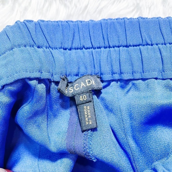 Escada Royal Blue Straight leg Elastic Waistband Pant SZ40 - Picture 7 of 9